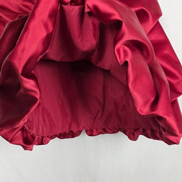 David’s Bridal Red Strapless Bubble Dress Size 6 - Picture 7 of 13